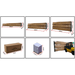 AMGO 408-HP 4 post lift shipping dimensions showing packaged runways, columns, and power unit