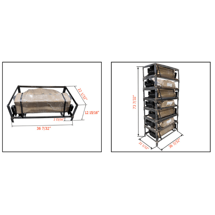 AMGO J5H rolling jack packaging dimensions for shipping and storage