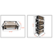 AMGO J5H rolling jack packaging dimensions for shipping and storage