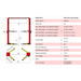 AMGO OH-9 spec drawing with dimensions and clear floor