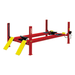 AMGO PRO-12ASX 4 post alignment lift with yellow ramps and rolling jacks installed