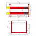 AMGO PRO-12A 4 post alignment lift technical dimension diagram