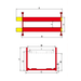 AMGO PRO-14 4 post lift dimension diagram for installation planning
