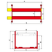AMGO PRO-18 18,000 lb 4 Post Lift technical dimensions diagram
