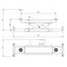 AMGO RJ-10A 10,000 lb rolling jack technical dimensions diagram