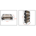 AMGO RJ-6H rolling jack shipping dimensions in crate and stacked configuration