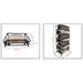 AMGO RJ-8A rolling jack packaging dimensions for single and stacked units