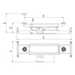 AMGO RJ-8A rolling jack technical diagram with labeled dimensions
