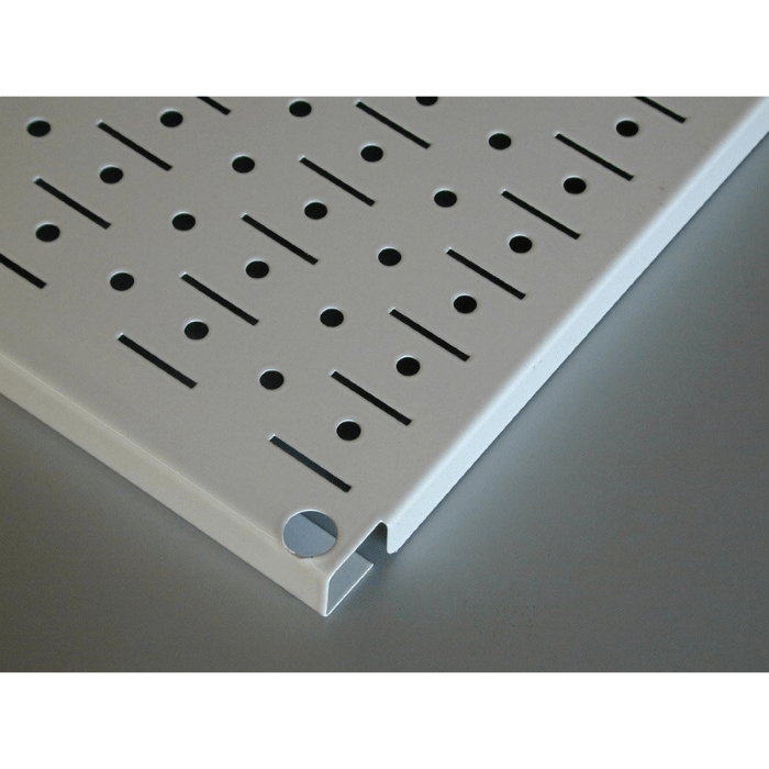 A close-up of the 4ft Patriot Pegboard Kit