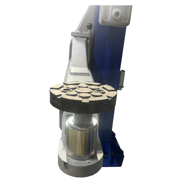 Adjustable screw lift pad with rubber top on TP12KSC-DX 12,000 lb lift