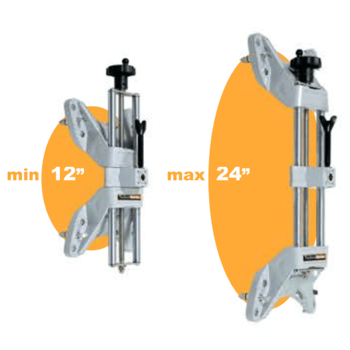 Adjustable self-centering wheel clamps for iDEAL 3D wheel aligner, fits 12 to 24 inch wheels