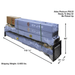 Atlas PVL12 2-post lift securely packaged for freight shipment or warehouse pickup—measuring over 113 inches in length and weighing 2,425 lbs.
