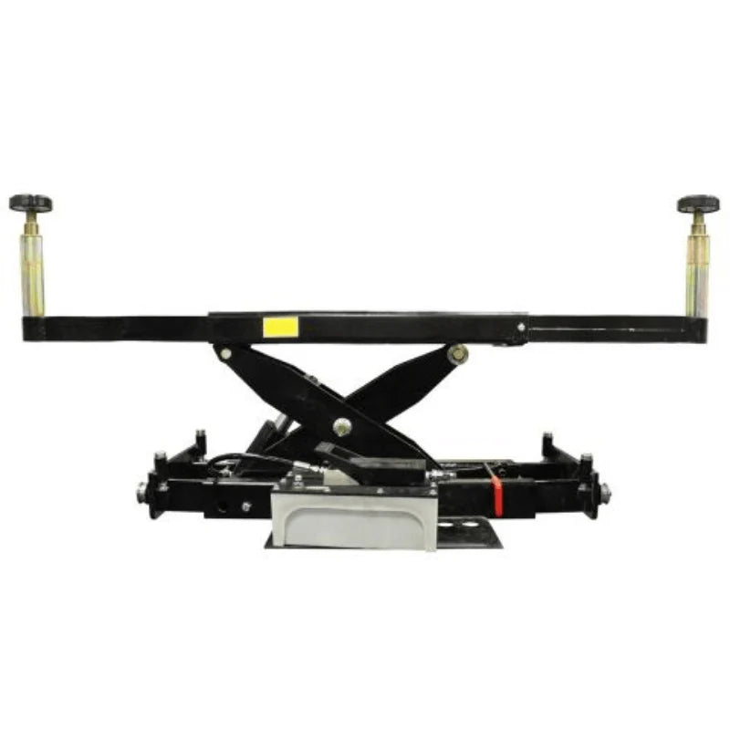 Atlas RJ8A rolling bridge jack for 4-post lifts, 8,000 lb capacity with air-hydraulic system and extendable lift arms.
