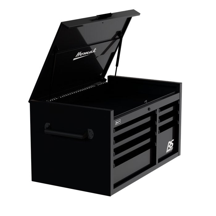 Homak 41" RS Pro 7-Drawer Top Chest in Midnight Black - 60d view