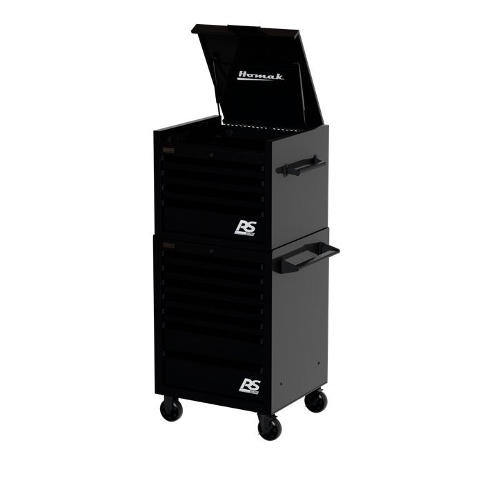Homak 27" RS Pro 11-Drawer Combo in Midnight Black - 330d view