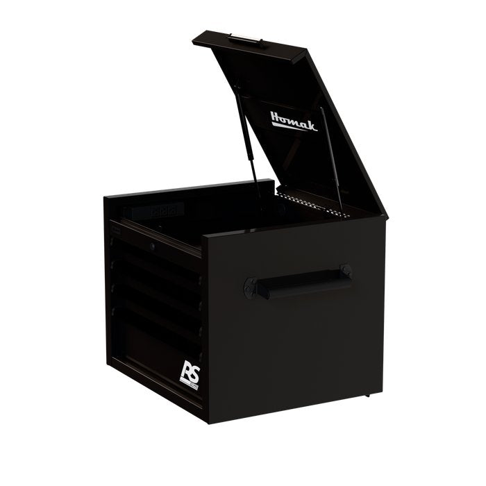 Homak 27" RS Pro 4-Drawer Top Chest in Midnight Black - 300d view