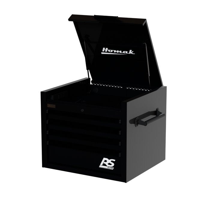 Homak 27" RS Pro 4-Drawer Top Chest in Midnight Black - 330d view