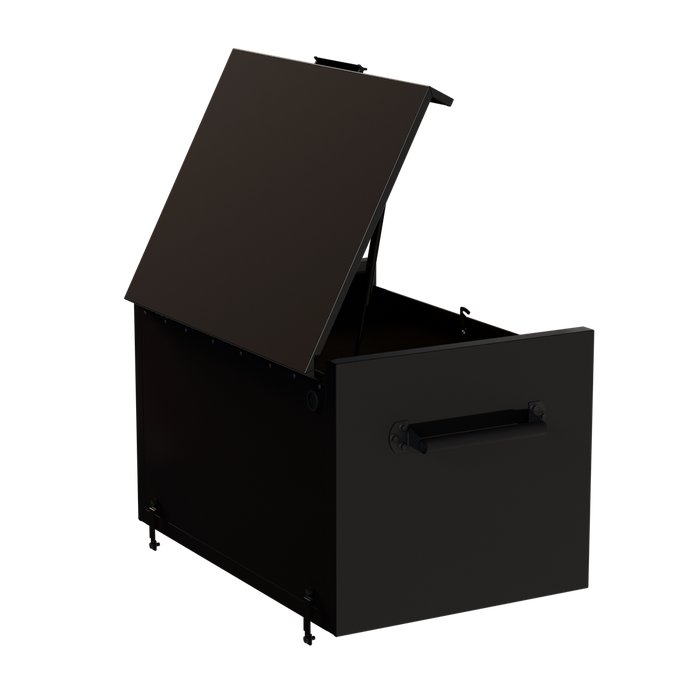 Homak 36" RS Pro 4-Drawer Top Chest in Midnight Black - 120d view