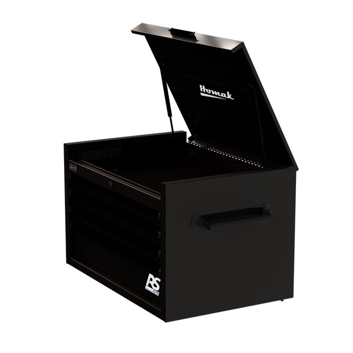 Homak 36" RS Pro 4-Drawer Top Chest in Midnight Black - 300d view