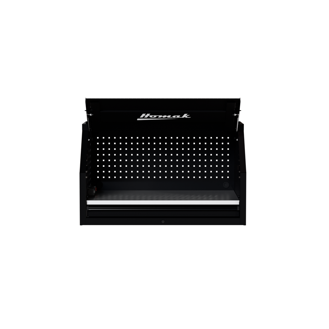 Homak 41 inch RS Pro Top Hutch in Midnight Black
