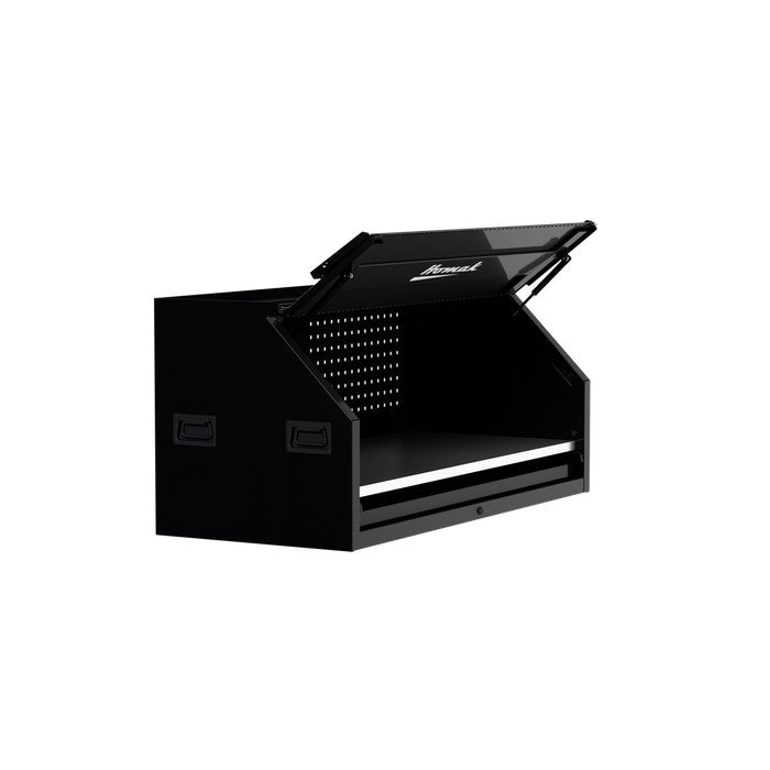 Homak 54" RS Pro Hutch, Midnight Black — Right-Front Angle