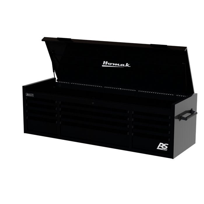 Homak 72" RS Pro 12-Drawer Top Chest in Midnight Black - 330d view