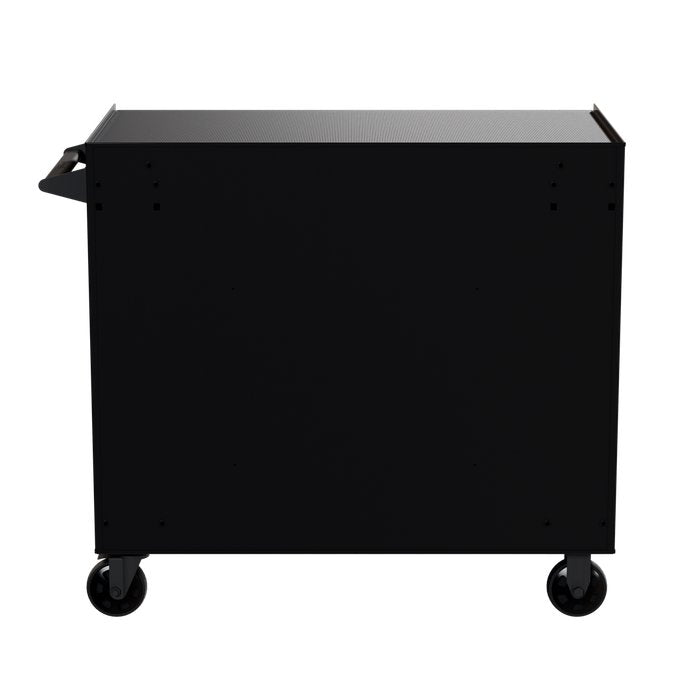 Homak 41" RS Pro 9-Drawer Rolling Cabinet in Midnight Black - 180d_REAR view