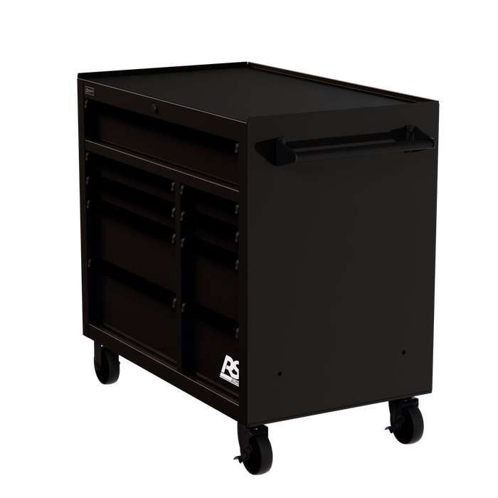 Homak 41" RS Pro 9-Drawer Rolling Cabinet in Midnight Black - 300d view