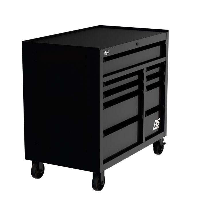 Homak 41" RS Pro 9-Drawer Rolling Cabinet in Midnight Black - 60d view