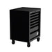 Homak 27" RS Pro 7-Drawer Roller Cabinet in Midnight Black - 60d view