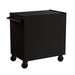 Midnight Black 36" Rolling Cabinet - Rear-Left Angle