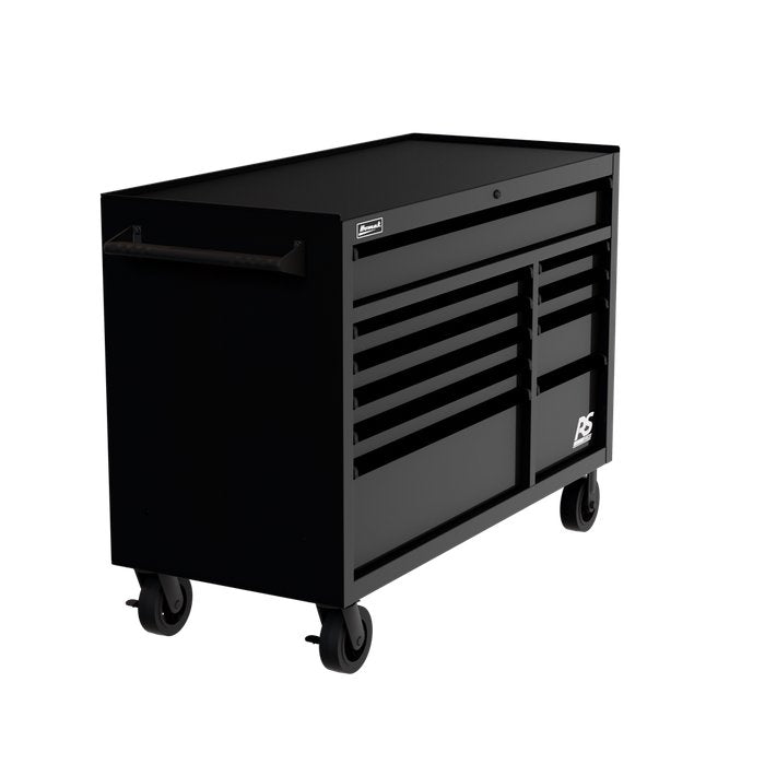 Homak 54" RS Pro 10-Drawer Rolling Cabinet in Midnight Black - 60d view