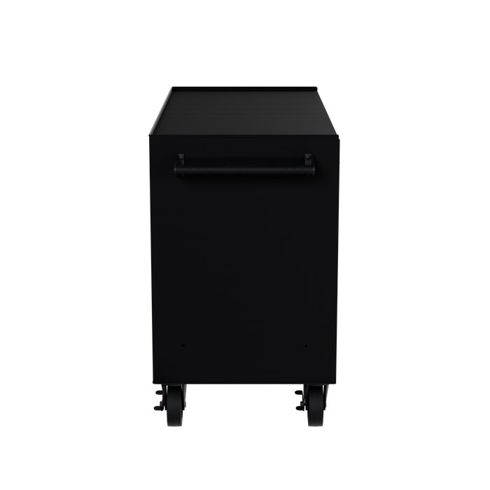 Homak 54" RS Pro 10-Drawer Rolling Cabinet in Midnight Black - 90d_L view