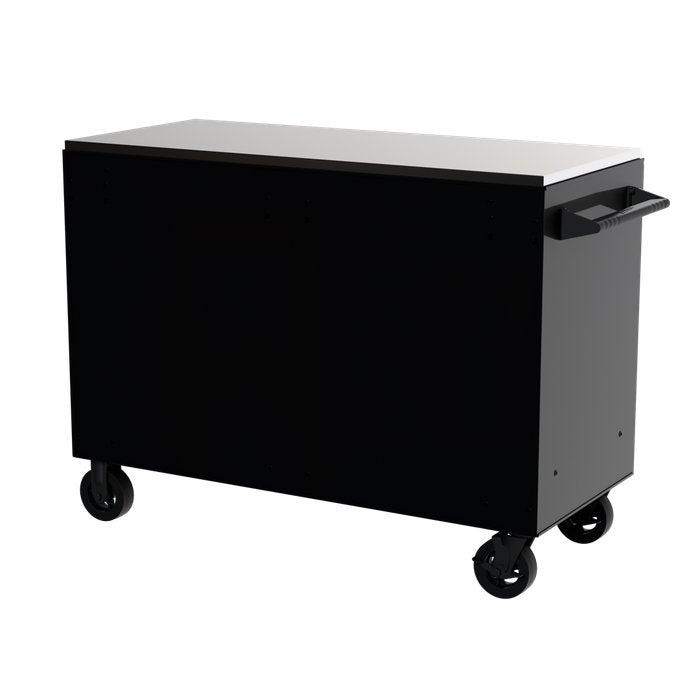 Homak 54" RS Pro 10-Drawer Rolling Cabinet with Stainless Steel Top in Midnight Black - 150d view