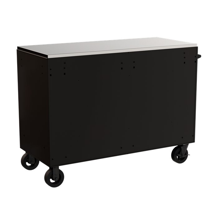 Homak 54" RS Pro 10-Drawer Rolling Cabinet with Stainless Steel Top in Midnight Black - 210d view