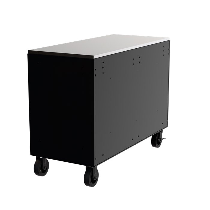 Homak 54" RS Pro 10-Drawer Rolling Cabinet with Stainless Steel Top in Midnight Black - 240d view