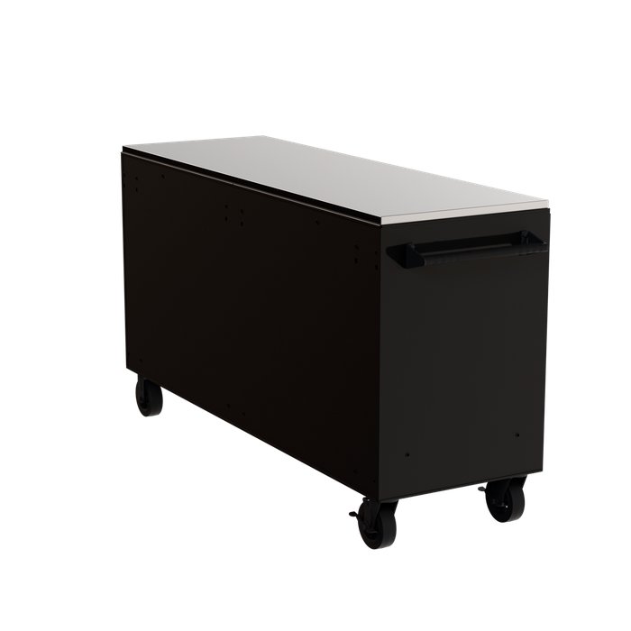 Homak 72" RS Pro 16-Drawer Rolling Cabinet with Stainless Steel Top in Midnight Black - 120d view