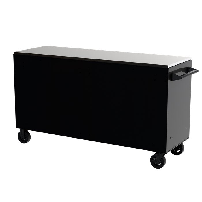 Homak 72" RS Pro 16-Drawer Rolling Cabinet with Stainless Steel Top in Midnight Black - 150d view