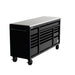 Homak 72" RS Pro 16-Drawer Rolling Cabinet with Stainless Steel Top in Midnight Black - 60d view