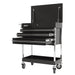 Homak 34" Pro Series 3-Drawer Flip-Top Service Cart in Midnight Black