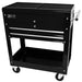 Homak 27-Inch Pro Series 2-Drawer Slide-Top Service Cart with Lockable Lid in Midnight Black
