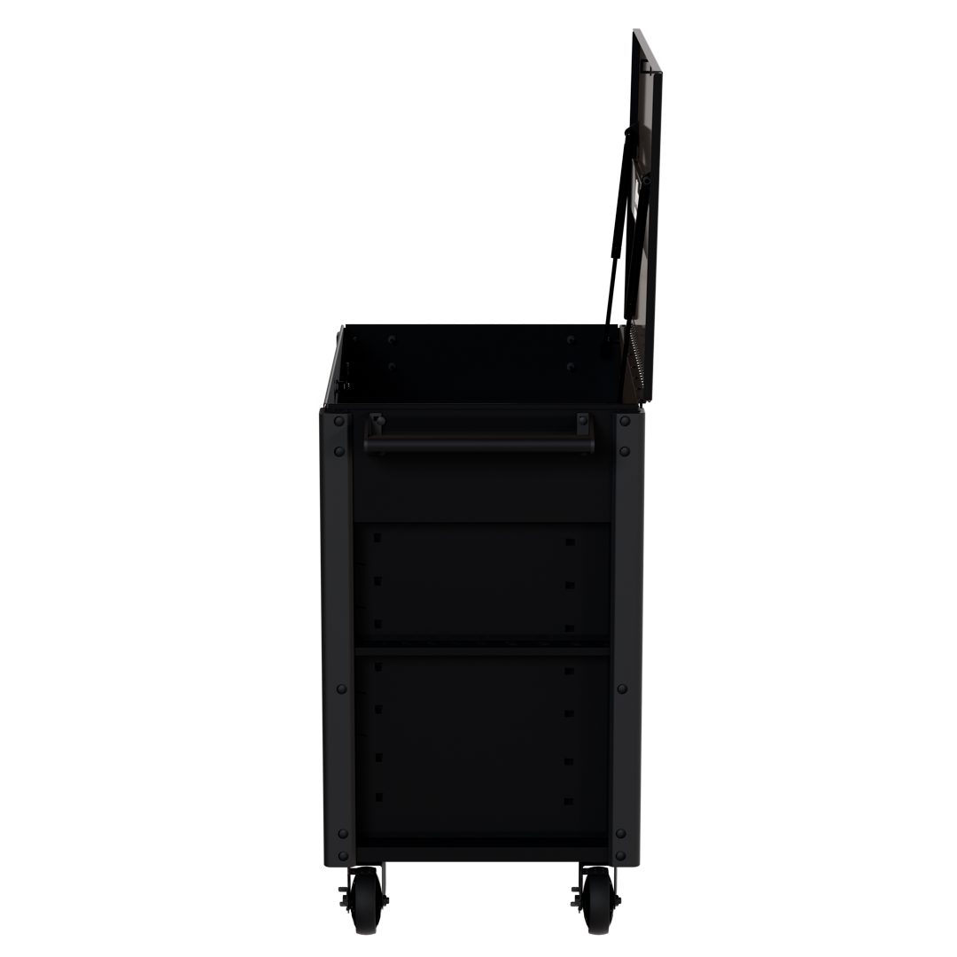Homak 35 inch RS Pro 7-Drawer Cart in Midnight Black at 270d right