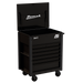 Homak 35 inch RS Pro 7-Drawer Flip-Top Service Cart in Midnight Black