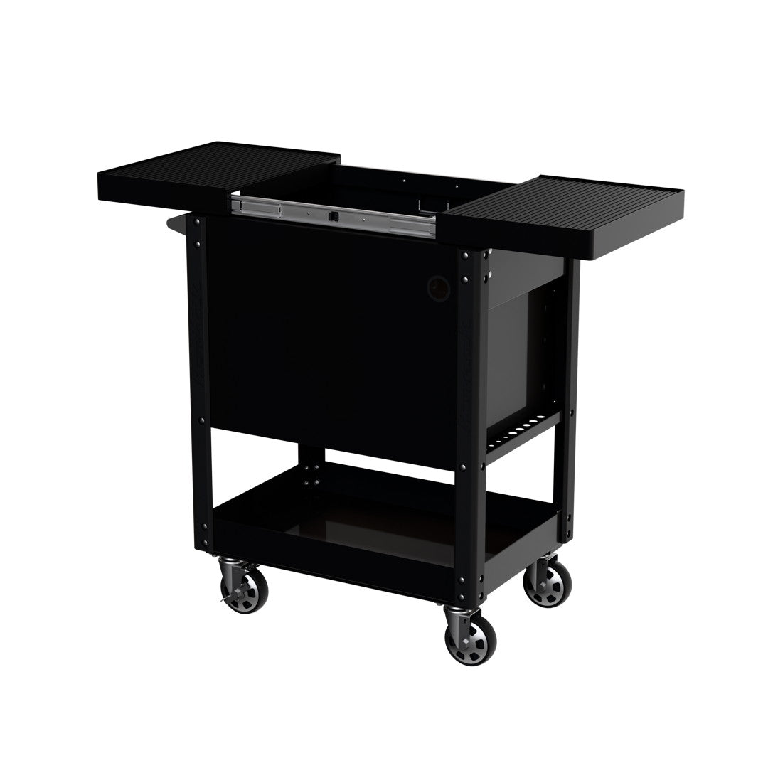Homak 35 inch Pro Series Slide-Top Service Cart in Midnight Black