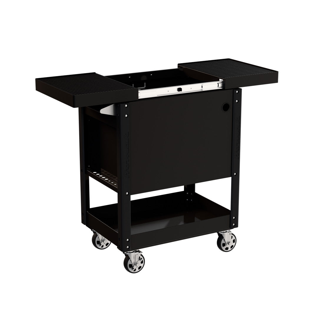 Homak 35 inch Pro Series Slide-Top Service Cart in Midnight Black