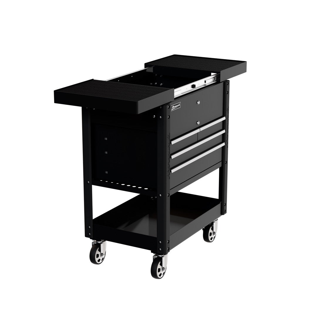 Homak 35 inch Pro Series Slide-Top Service Cart in Midnight Black