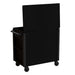 Midnight Black 44" 8-Drawer Power Cart - Rear-Left Angle