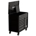 Homak 44" RS Pro 8-Drawer Cart, Midnight Black - Right-Front Angle