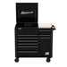 Homak 44" RS Pro 9-Drawer Flip-Top Power Service Cart in Midnight Black