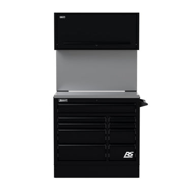 Homak 41" CTS Combo in Midnight Black with Solid Backsplash